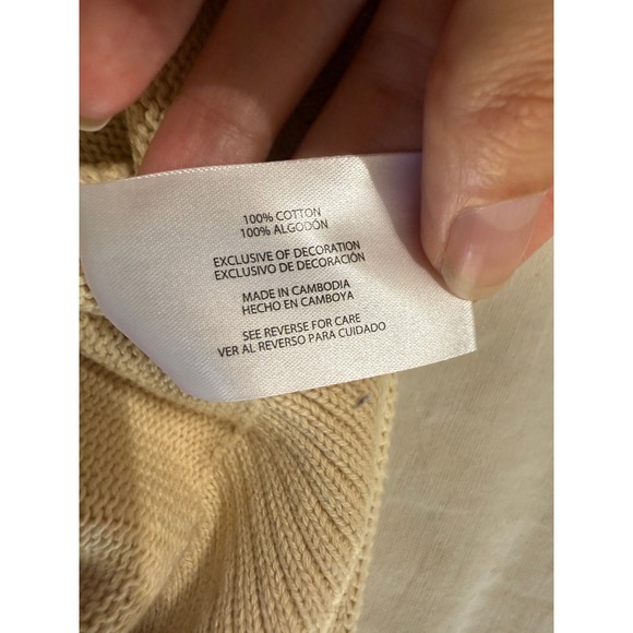 GAP Womens Beige‎ Chunky Heavyweight Crewneck Long Sleeve Knit Sweater Medium - Picture 8 of 8